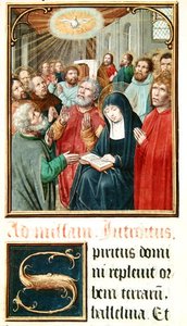Pentecost, from a collection of collects of Odoart de Bersacques, Prevost of Saint-Omer by French School